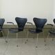4x chairs by Arne Jacobsen for Fritz Hansen, model 3107 in leather