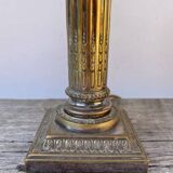 Pair of bedside lamps signed Cailar Bayarden, silver-plated metal, Louis XVI style.