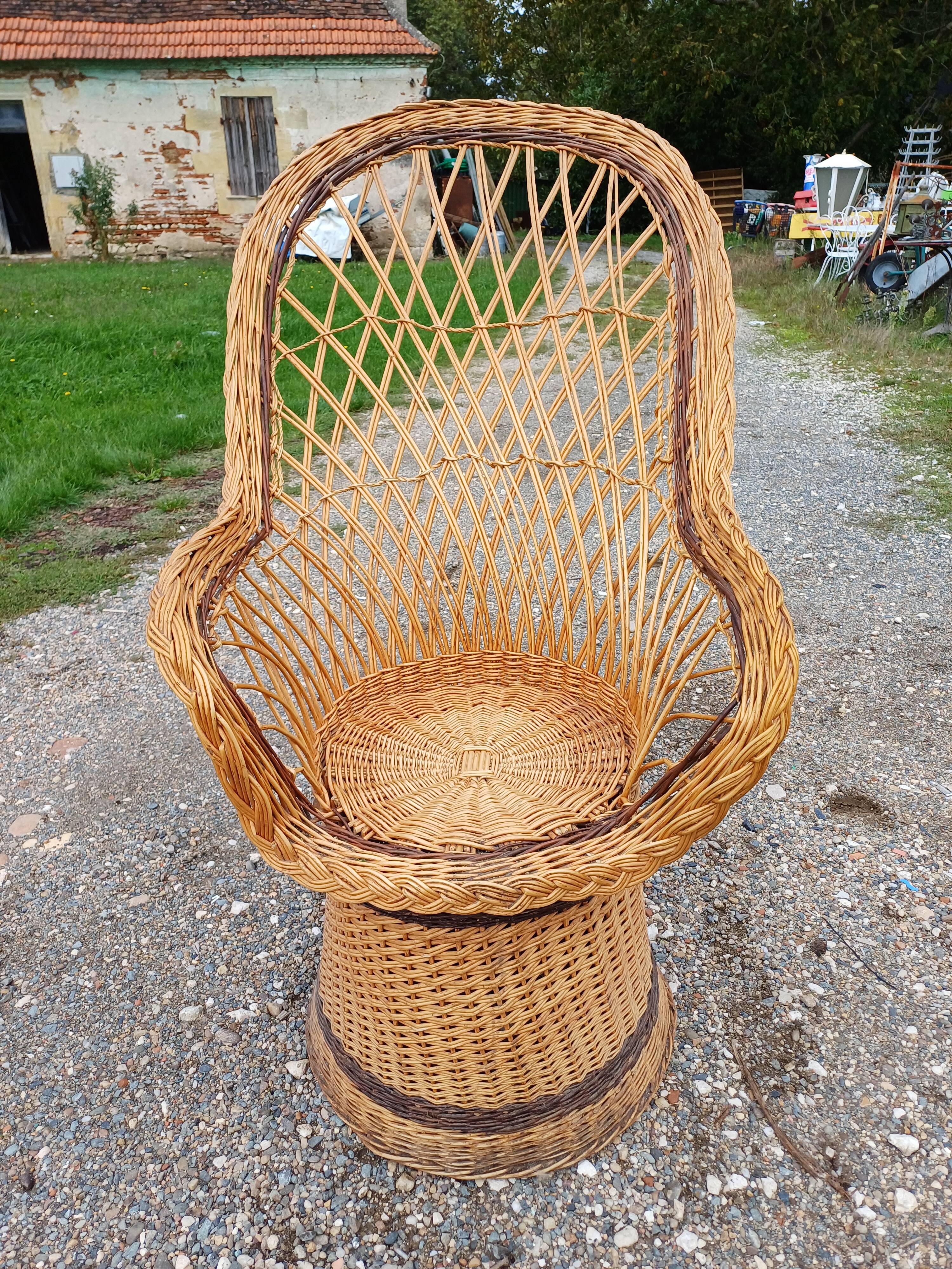 Emmanuelle wicker armchair