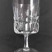 12 Art Deco wine glasses in cut crystal (in the style of Marignane Baccarat)
