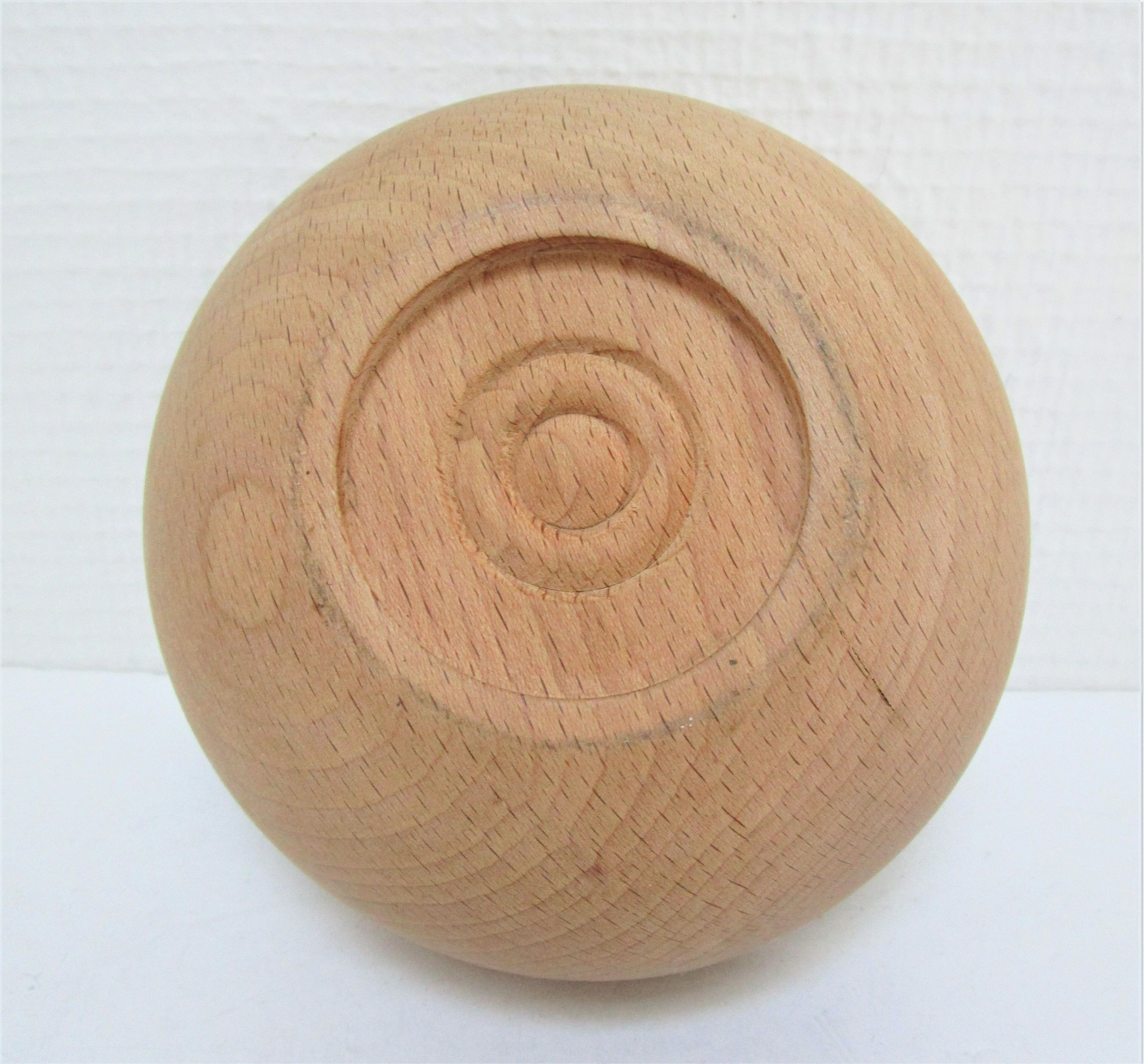 Three bowls solid wood turned patinated vintage