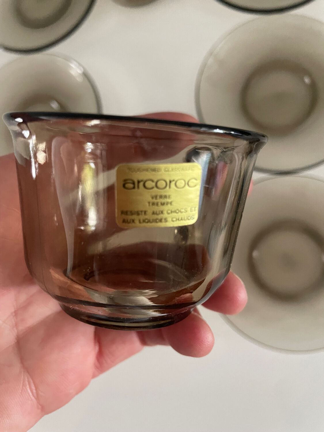 6 arcoroc cups