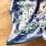 Vallauris blue ceramic sheet dish