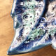 Plat feuille céramique bleue Vallauris