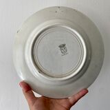 Set of 6 old plates in iron earth, model Murier de Saint Amand