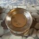 art deco steel wood sugar bowl