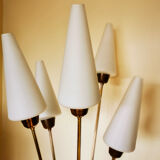 Vintage 5-pointed lamppost with tulip glass