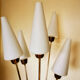 Vintage 5-pointed lamppost with tulip glass