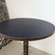 Table d'appoint ronde, pied en chêne tourné