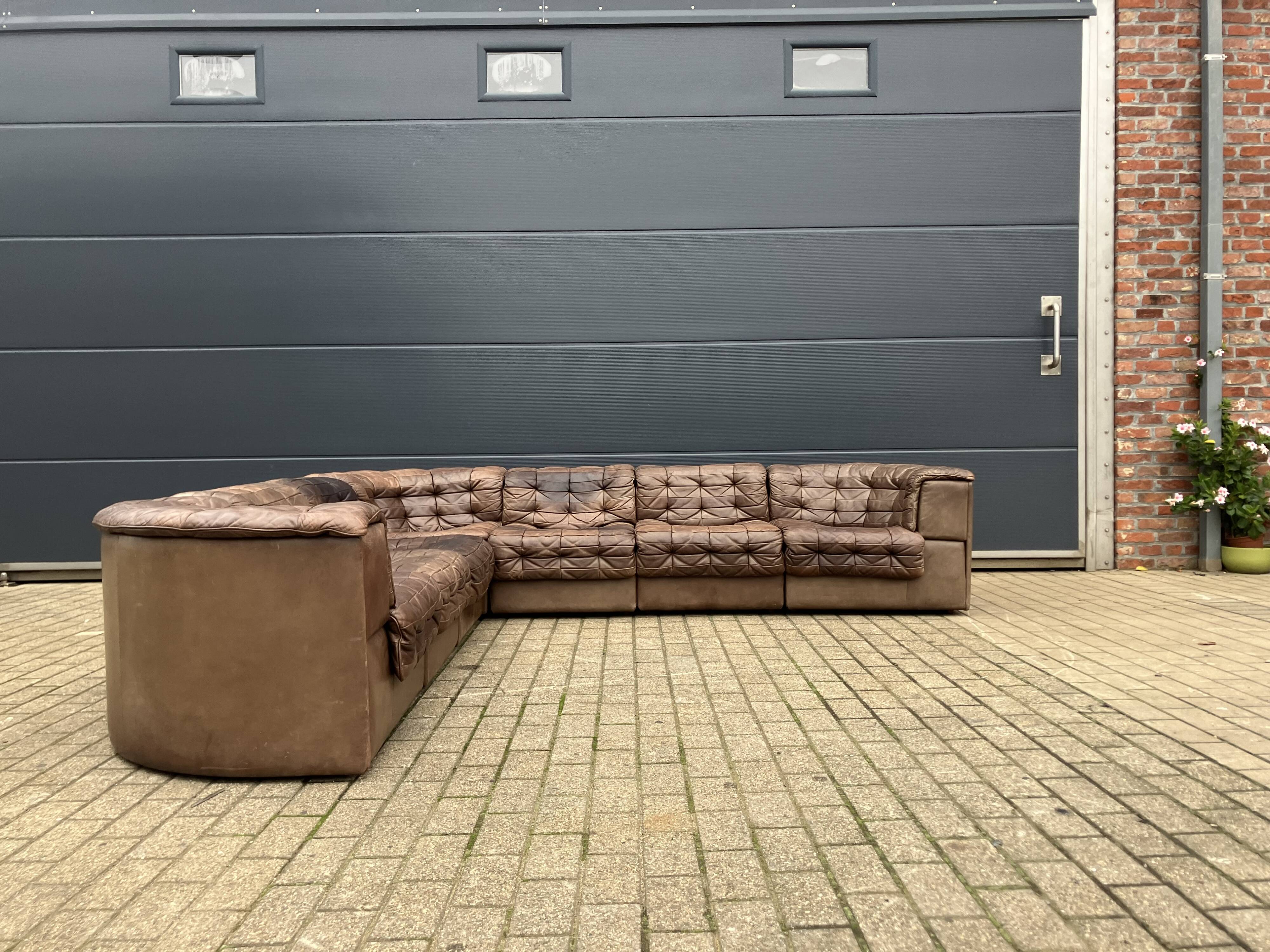 Prachtige De Sede Ds11, 7-delige set in brown patchwork