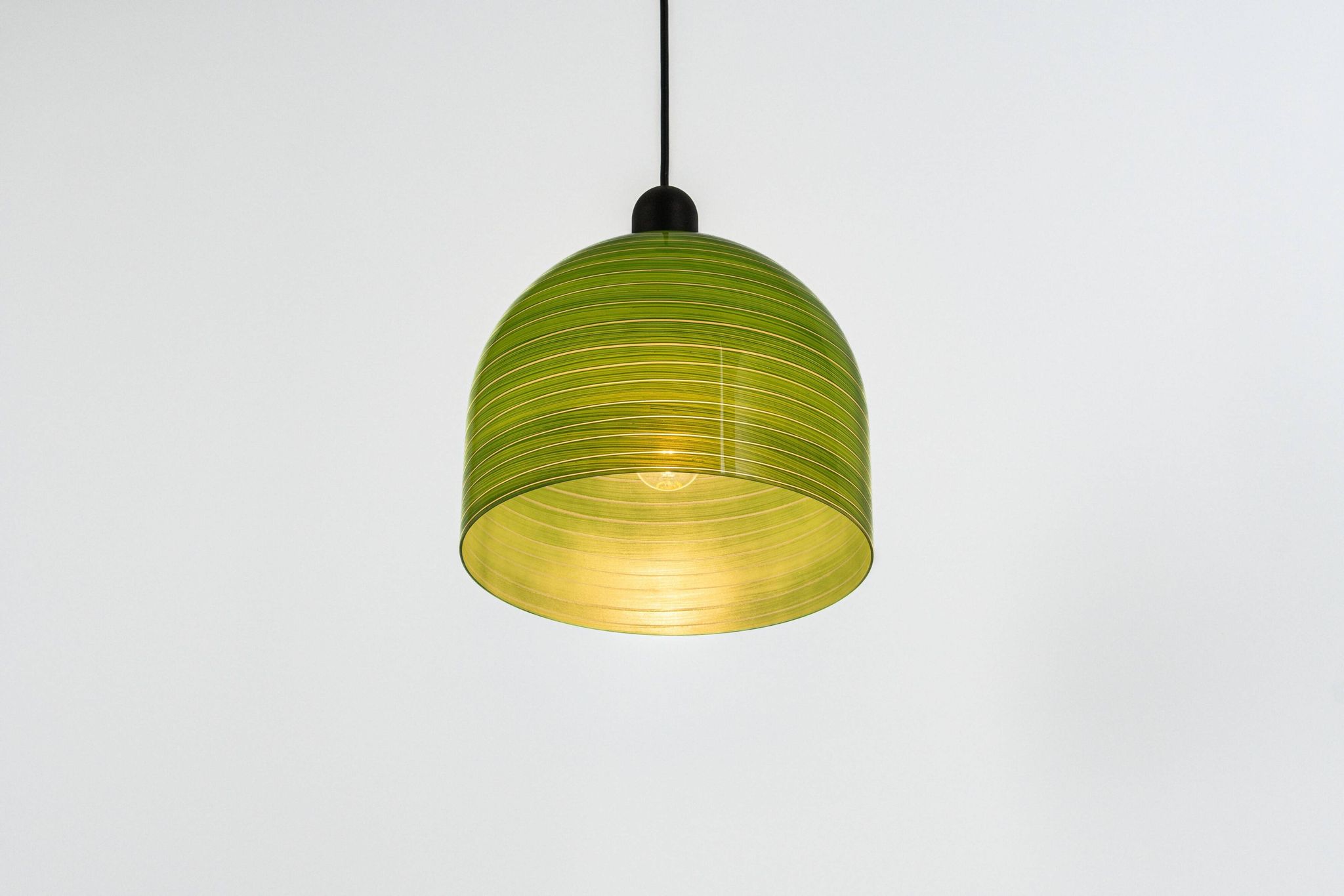 Green glass suspension by Peill Putzler, Germany, 1970