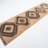 3x11 Rug For Hallway Brown Vintage Persian Runner Rug, 94x345Cm SK 5284