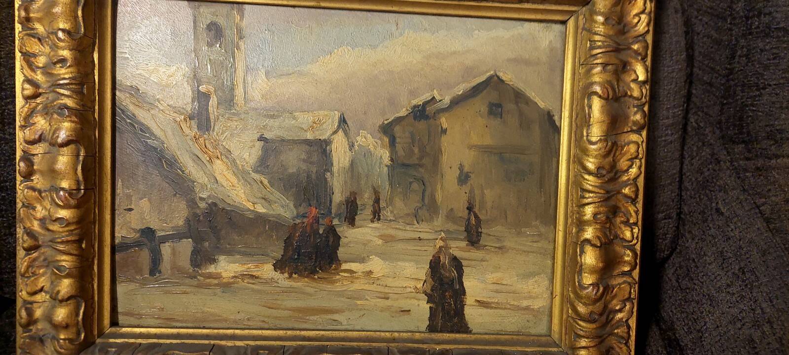Old painting French school 19th century
