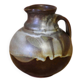 Glazed stoneware pitcher by Christophe Bonjean