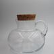 Round glass carafe with cork stopper