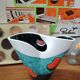 Important vase forme libre en céramique d'art par Elchinger - 1950
