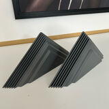 Pair of vintage geometric wall lamps, France 1980