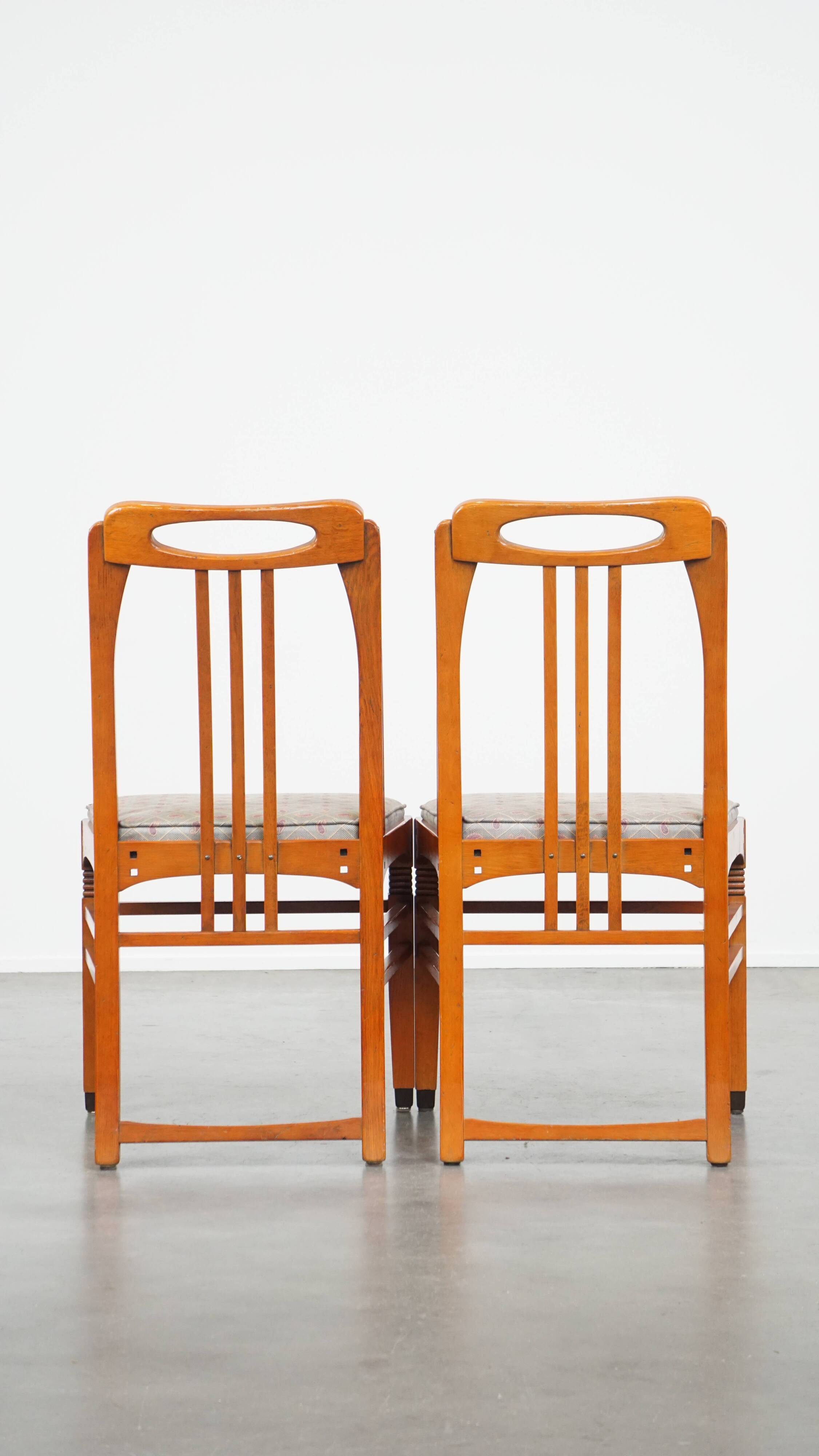 Set of 2 Art Nouveau design Schuitema dining chairs