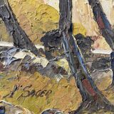 Painting signed Xavier Sager 1881-1969 view of Nice