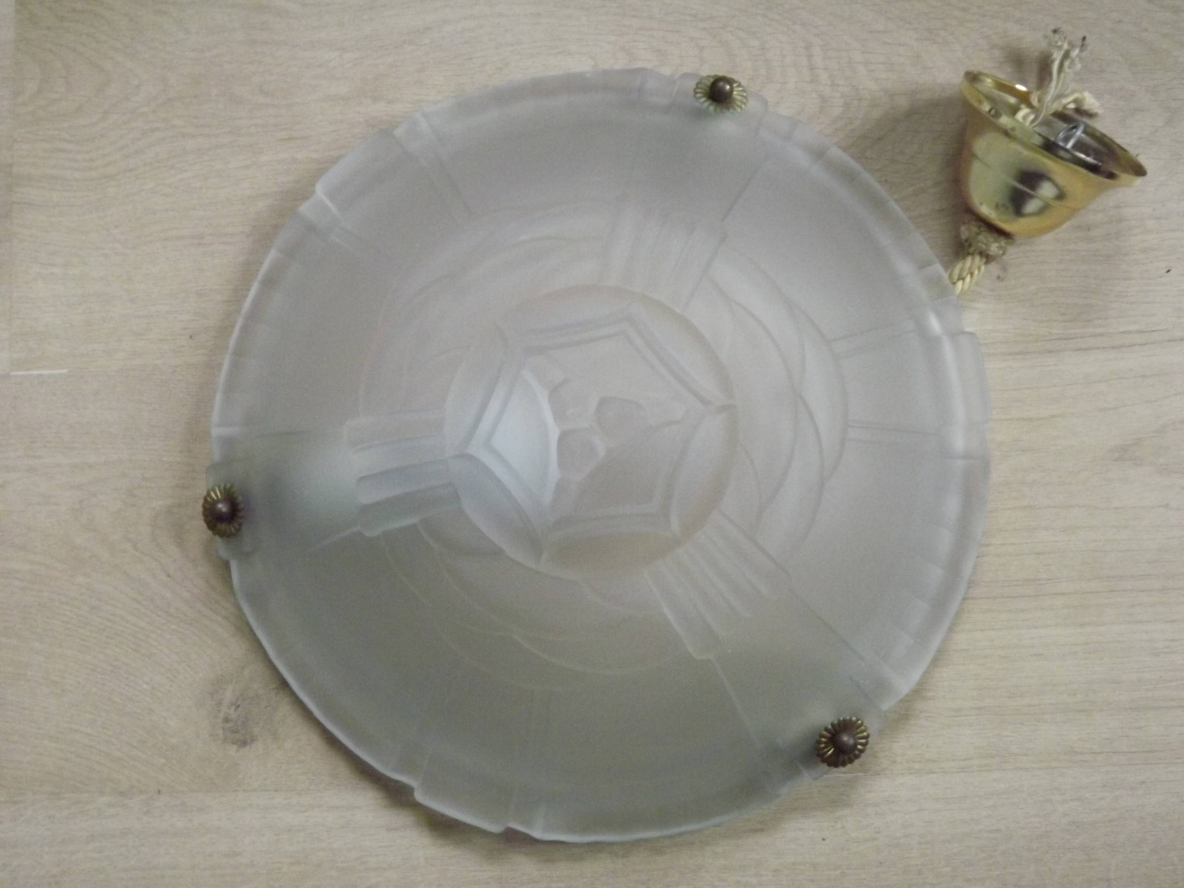 Art Deco Artistar France White Platform Ceiling Light Abstract Design 529