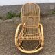 Rocking chair rotin 1960 bambou