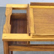 Mid Century Walnut Serving Cart, Czechoslovakia, 1970s