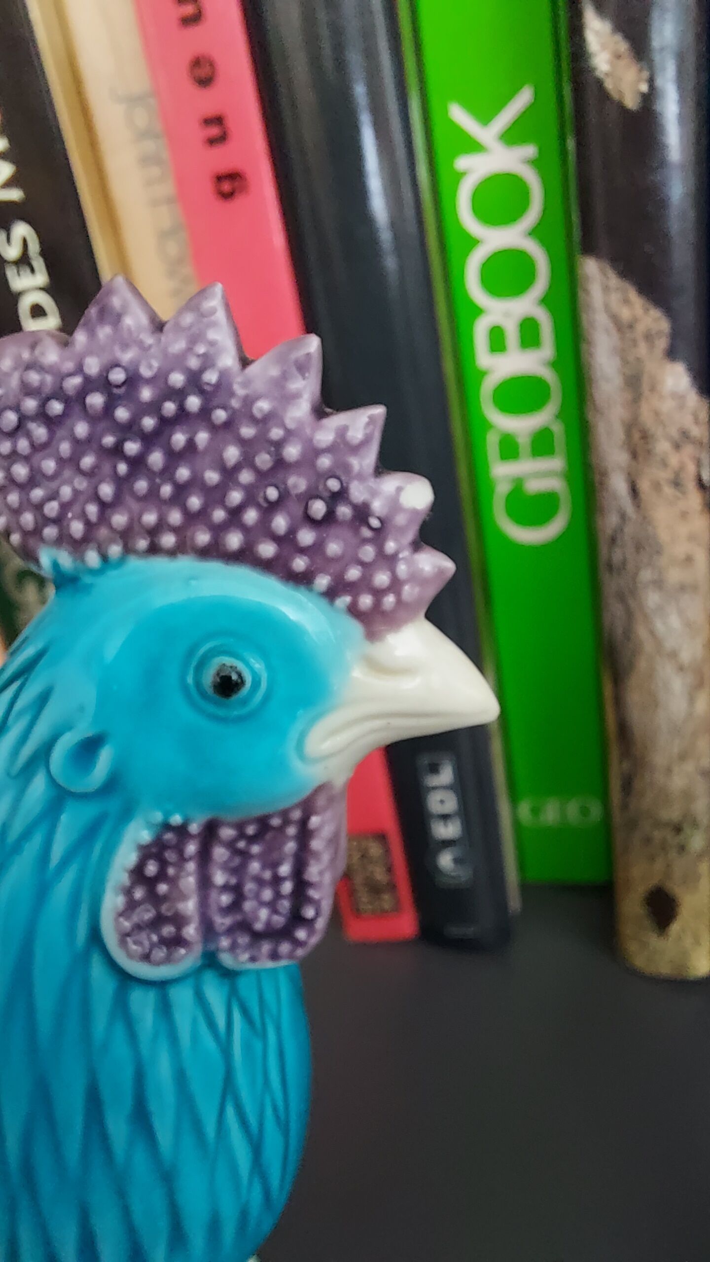 Chinese porcelain roosters bookends