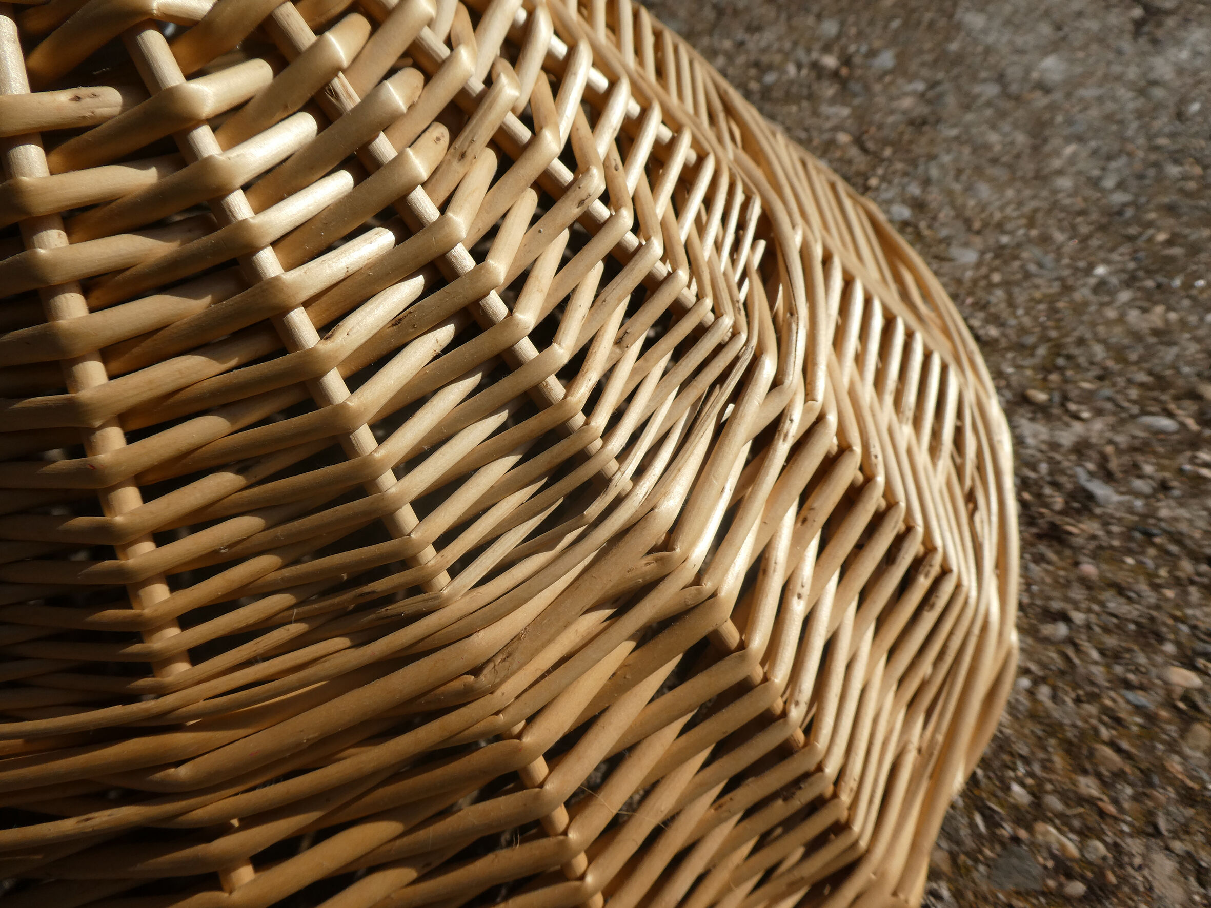 Vintage wicker pendant lamp