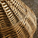 Vintage wicker pendant lamp