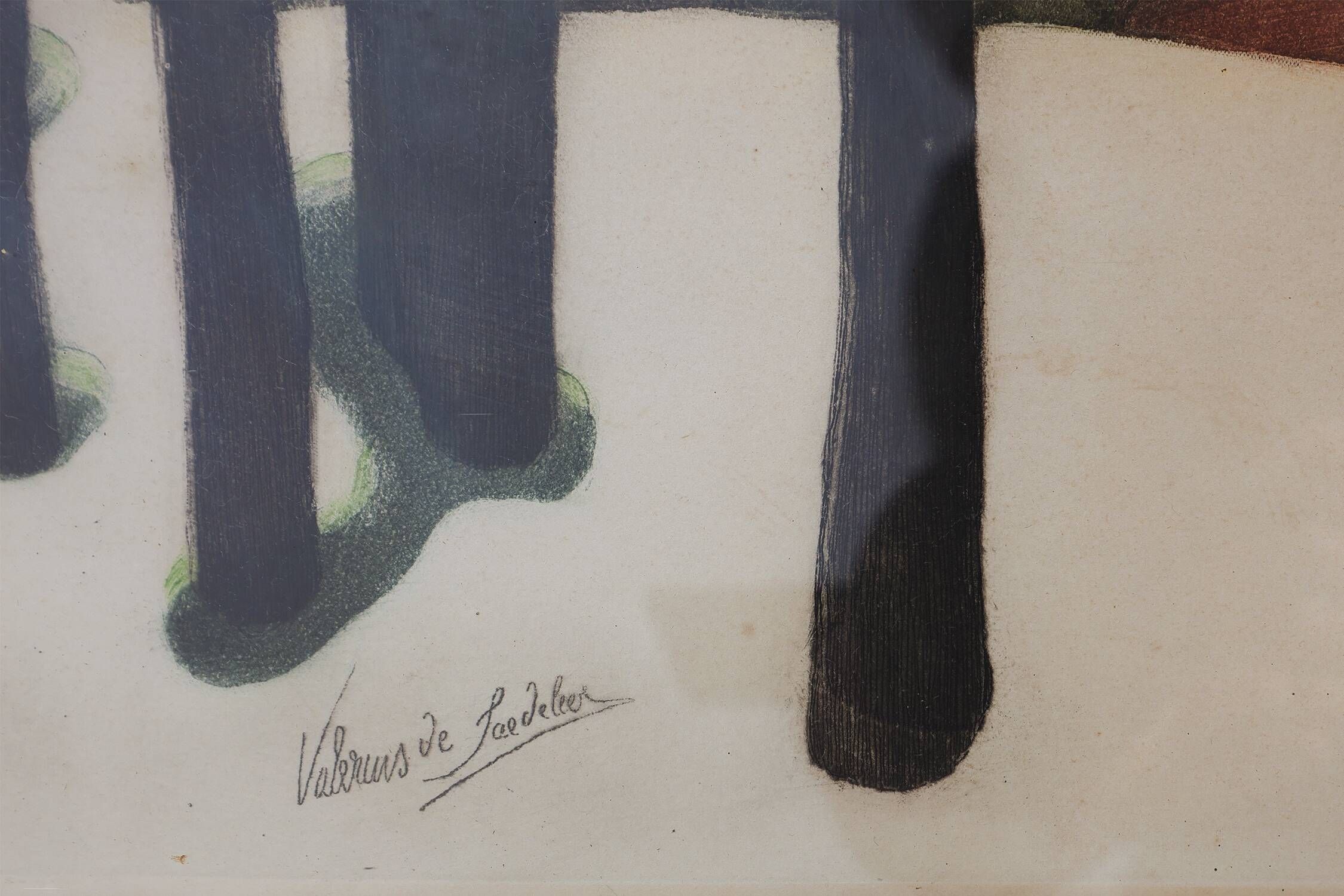 Valerius De Saedeleer Snowy Flemish Village Lithograph, Belgium ca. 1920