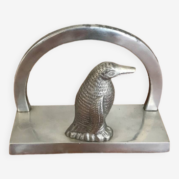 Porte lettres pingouin en métal