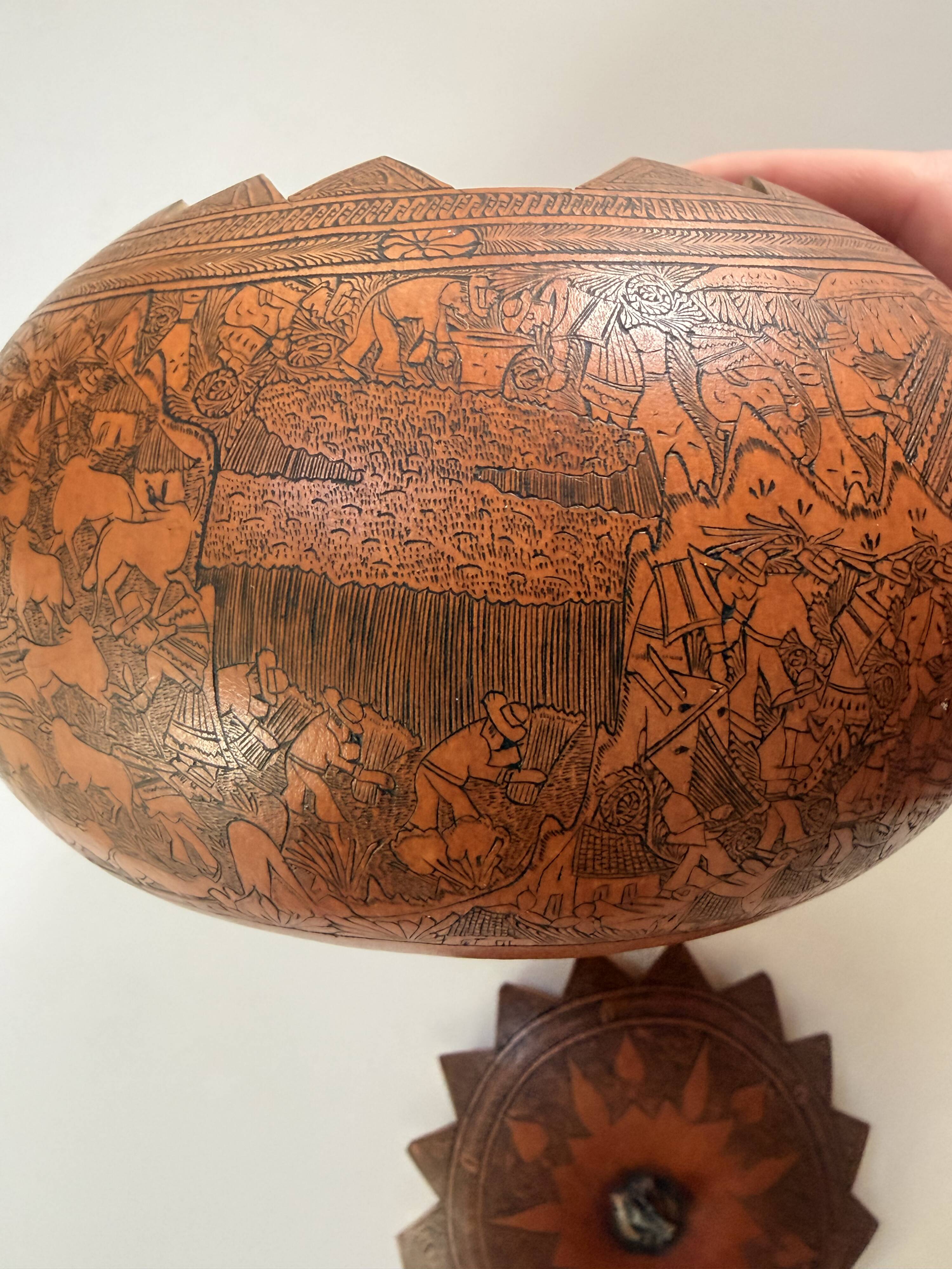 Ancient carved gourd