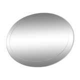 Miroir bicolore verre fumé années 70