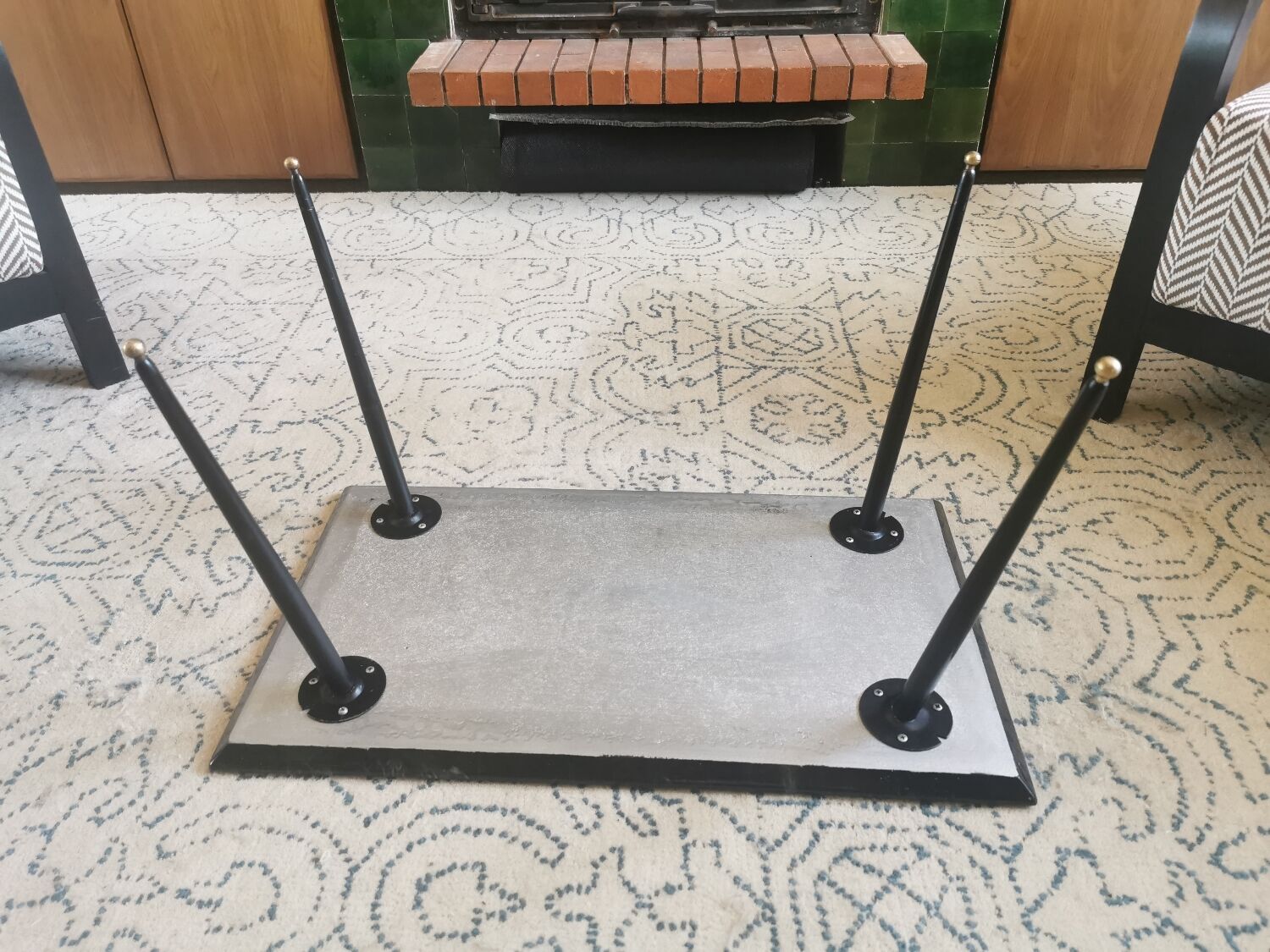 Vintage marble-look resin coffee table