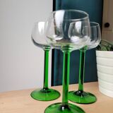 Set of 3 Alsace wine stemmed glasses