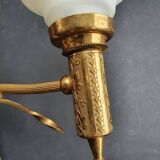 Pair of antique gold wall sconces
