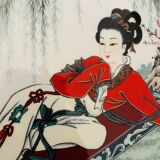 Pairs of Chinese Geisha Wall Panels