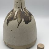 BOTTLE Vintage bottle in partially glazed pyrite stoneware