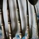 Couverts de table 12 personnes laiton bambou