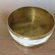 Round box in white mother-of-pearl and brass 60s 70s