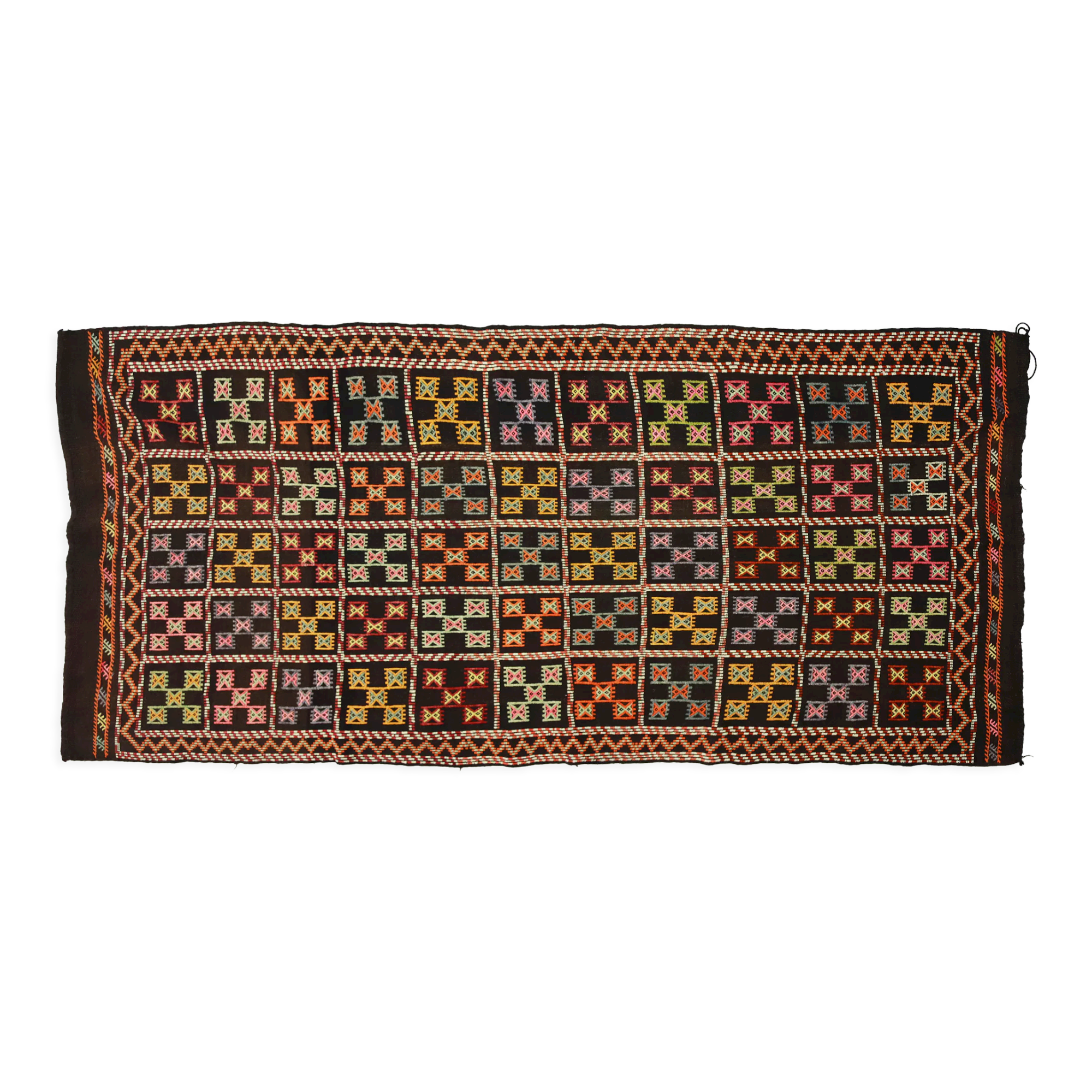 Anatolian handmade kilim rug 325 cm x 163 cm