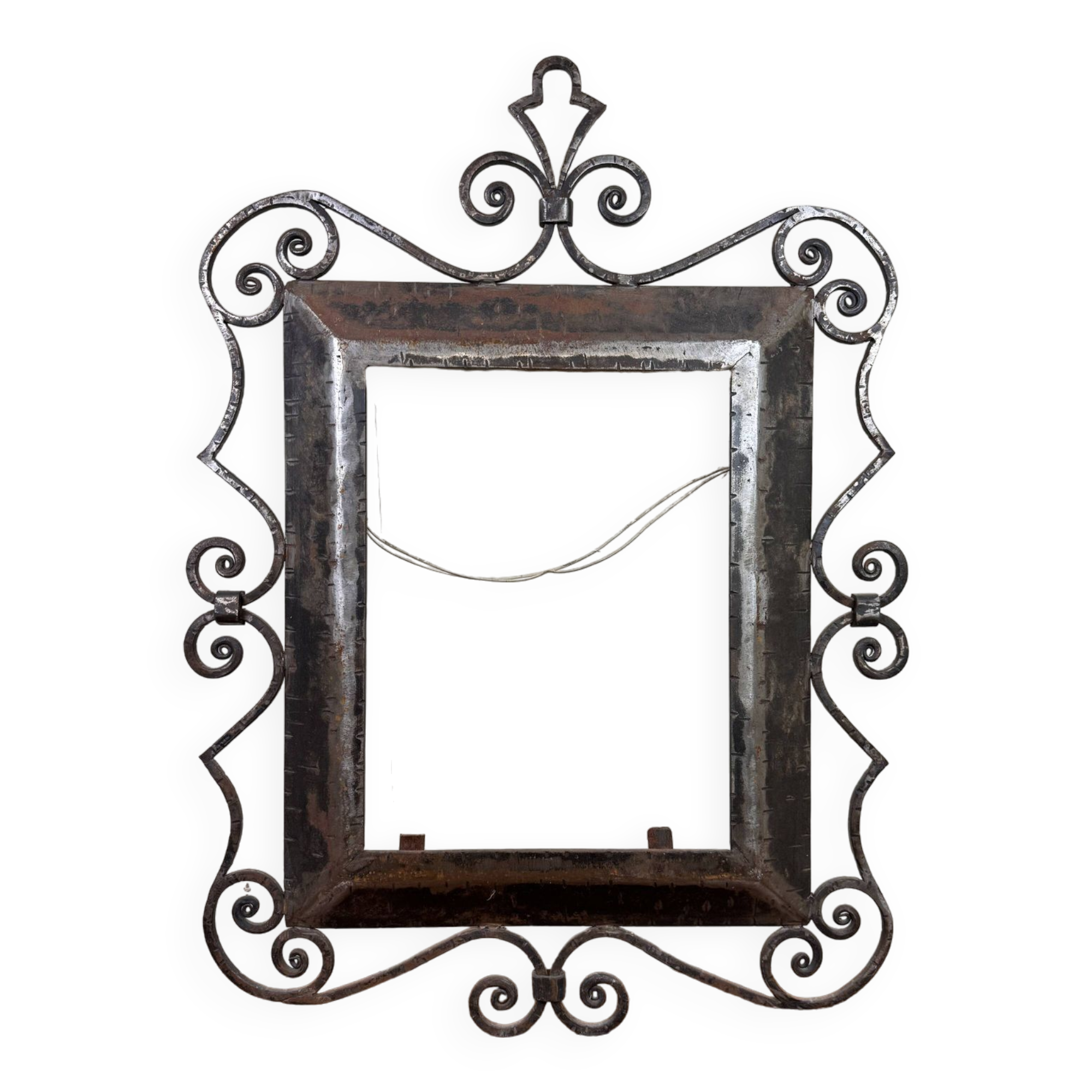 menu frame for restaurant in hammered iron period 1930-1940