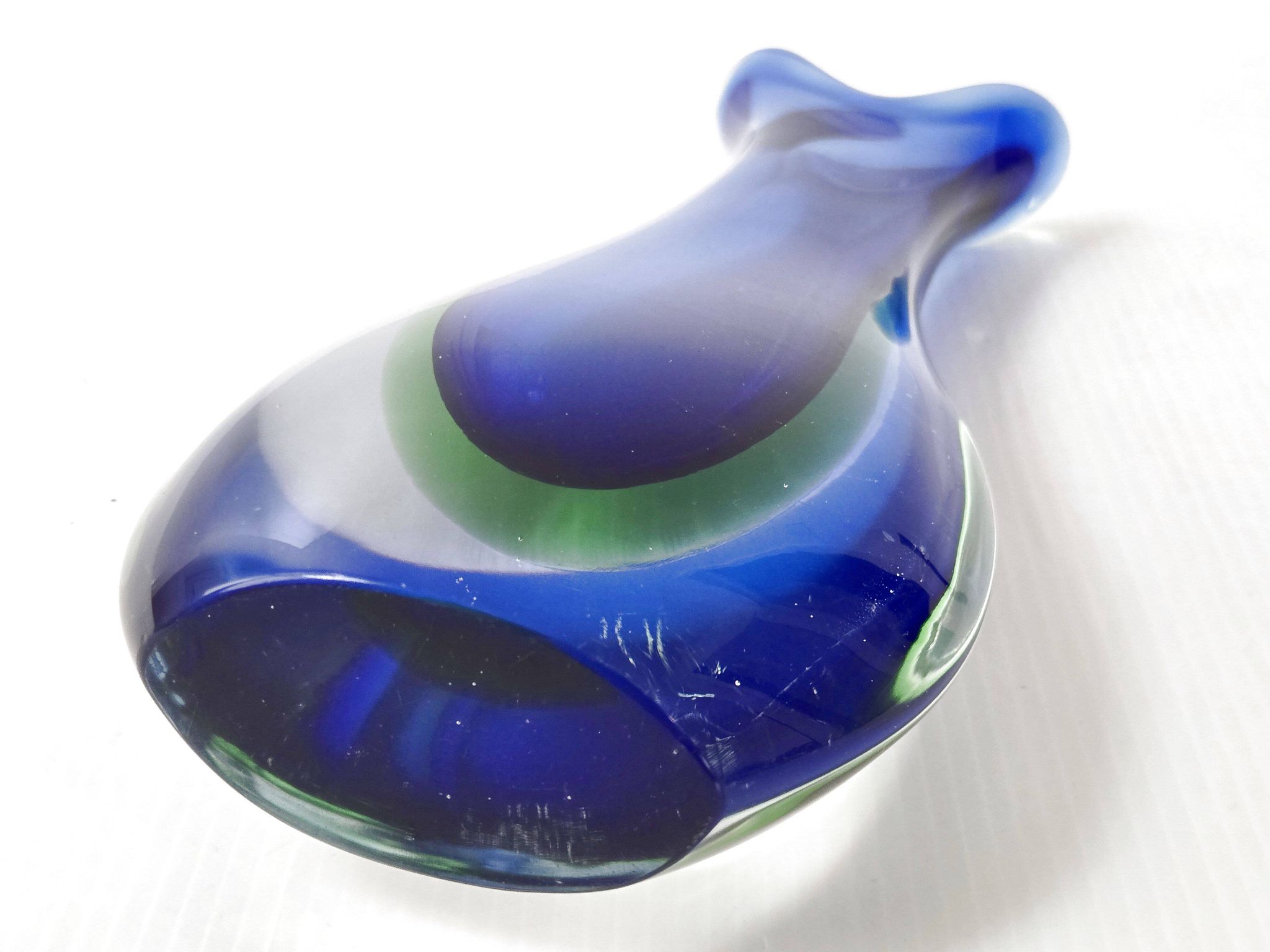 Vase vintage en verre de Murano Sommerso, 1960