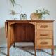 Bureau en bois années 50 avec rallonge intégrée