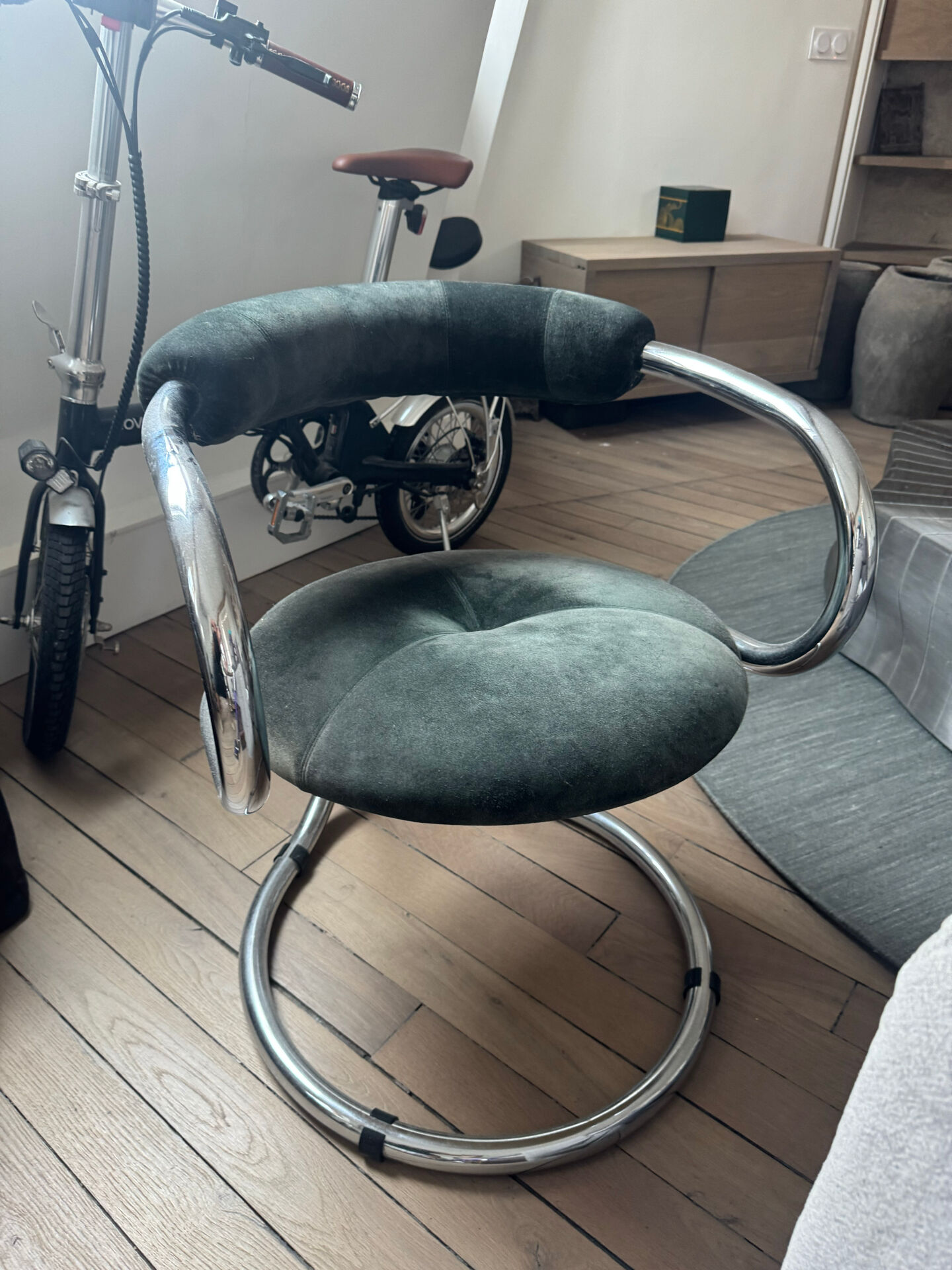 Rare set of 4 armchairs / chairs Rudi Bonzanini for Tecnosalotto