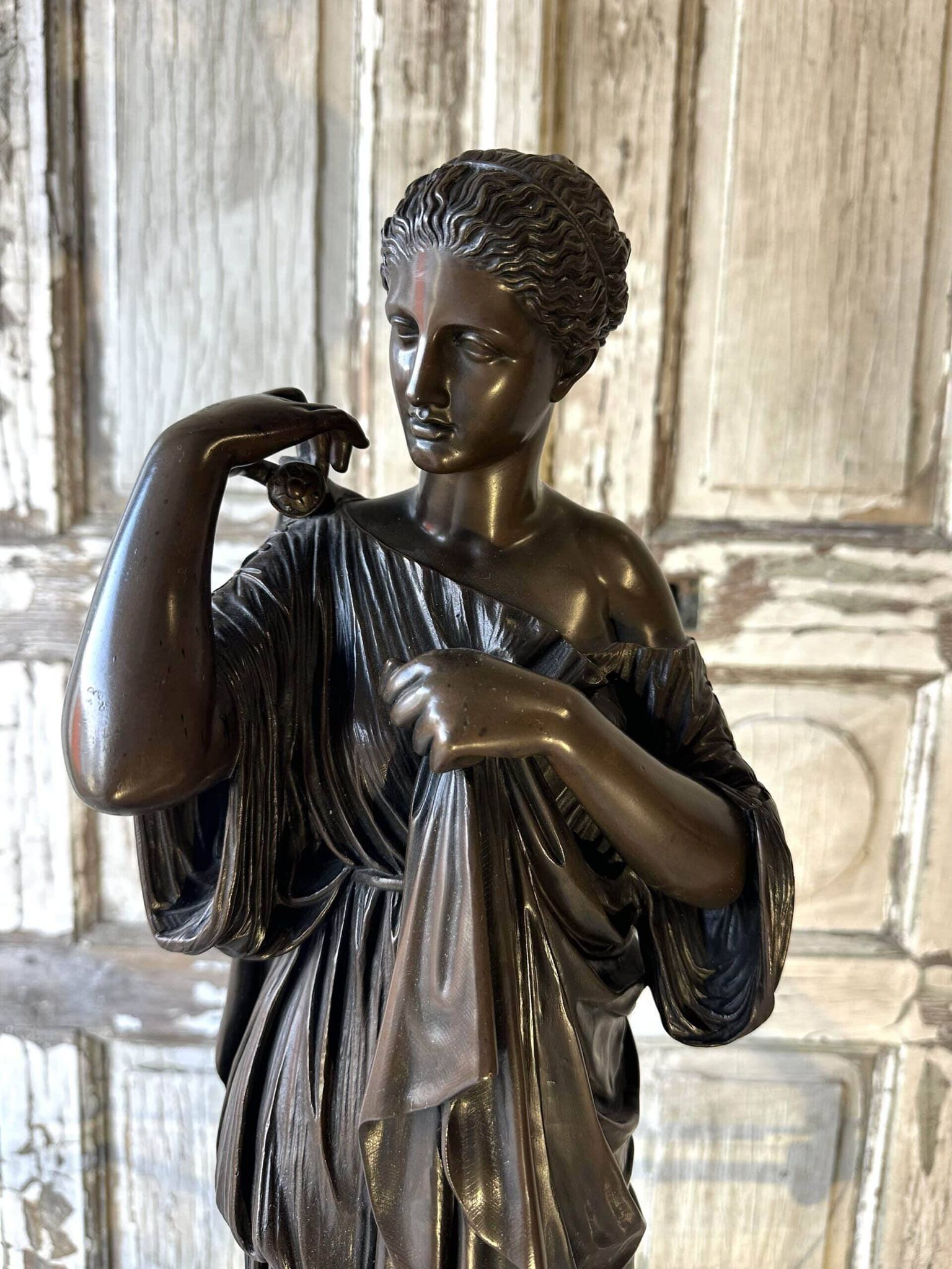 Bronze subject of Diana after Praxiteles circa 1900