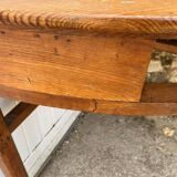 Table bureau d’angle coin en bois massif avec 1 tiroir