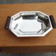 Art deco style stainless steel dish