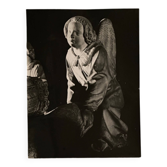 Silver photo Bernard Darot 20th Tomb of Francis II an angel