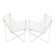 Paire de fauteuils tiges d'acier laqués blanc. Circa 1985